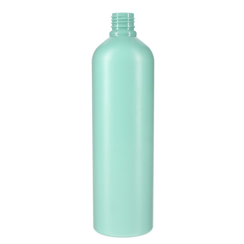 500ml Green HDPE Plastic Cosmo Round Bottle with 28/410 Neck
