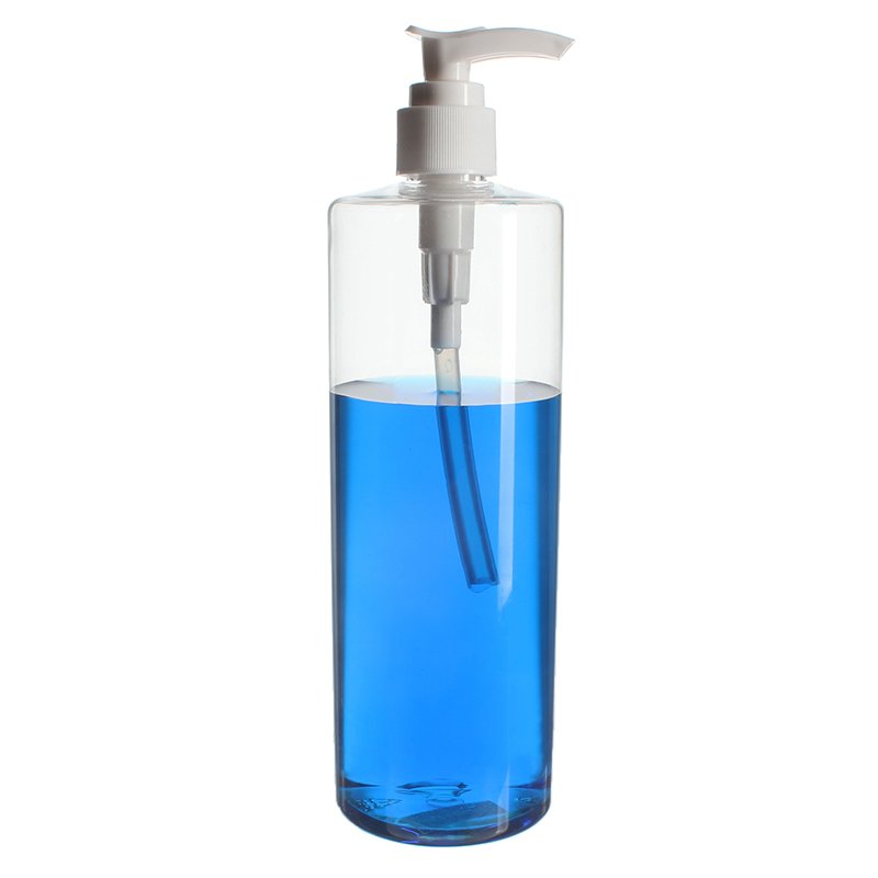 500ml Clear Cylinder PET Plastic Bottle with 24/410 Neck - Image 2
