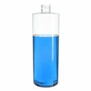 500ml Clear Cylinder PET Plastic Bottle with 24/410 Neck