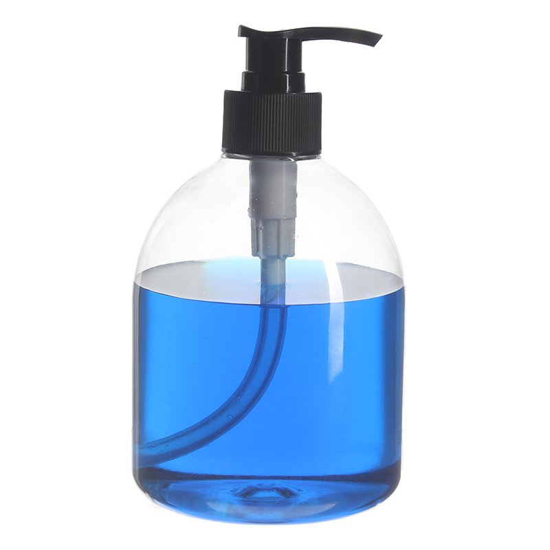 500ml Clear PET Plastic Bell Round Bottle with 28/410 Neck - Image 2