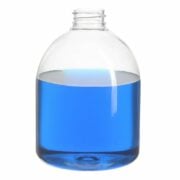 500ml Clear PET Plastic Bell Round Bottle with 28/410 Neck