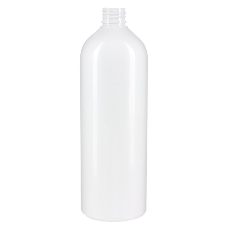500ml White PET Plastic Cosmo Round Bottle with 24/410 Neck