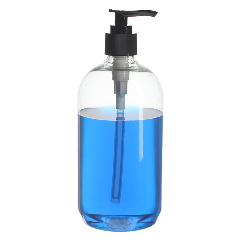 500ml Clear PET Plastic Boston Round Bottle with 24/410 Neck - Image 3
