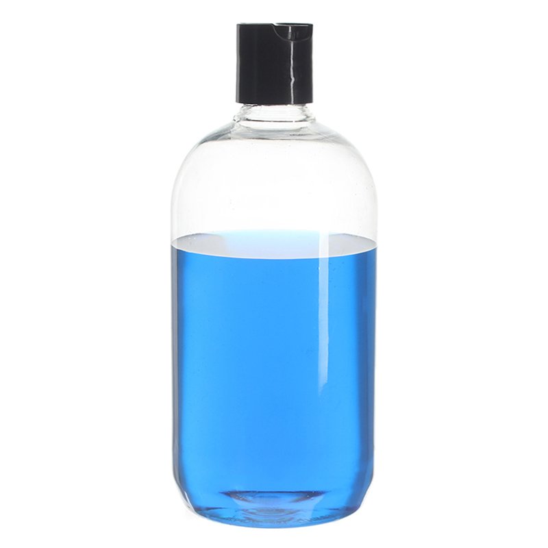 500ml Clear PET Plastic Boston Round Bottle with 24/410 Neck - Image 2