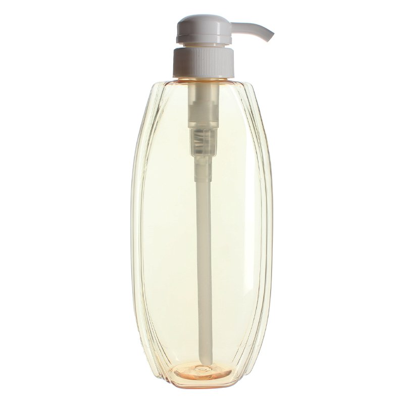 500ml Clear Yellow Oval PET Plastic Bottle with 32/410 Neck - Image 3
