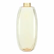 500ml Clear Yellow Oval PET Plastic Bottle with 32/410 Neck