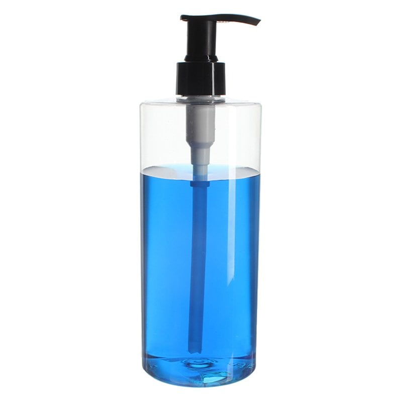 500ml Clear Cylinder PET Plastic Bottle with 24/410 Neck - Image 2