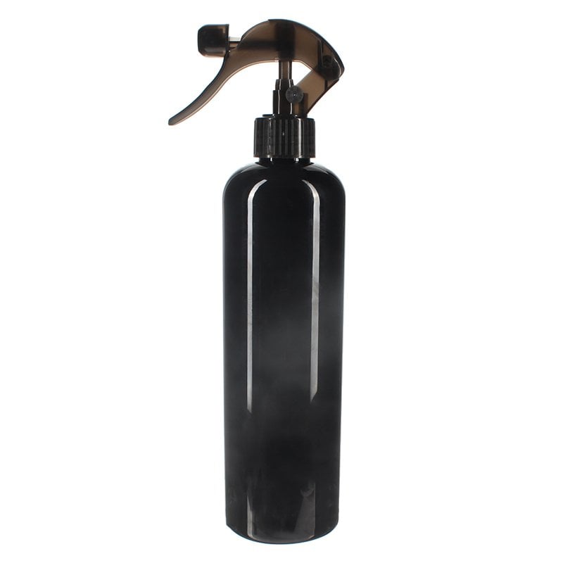 500ml White PET Plastic Tall Boston Round Bottle with 28/410 Neck - Image 4