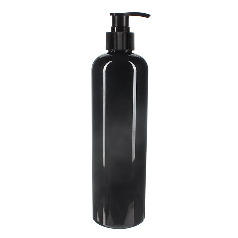 500ml White PET Plastic Tall Boston Round Bottle with 28/410 Neck - Image 3