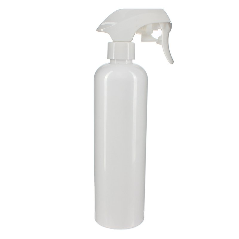 500ml White PET Plastic Tall Boston Round Bottle with 28/410 Neck - Image 2