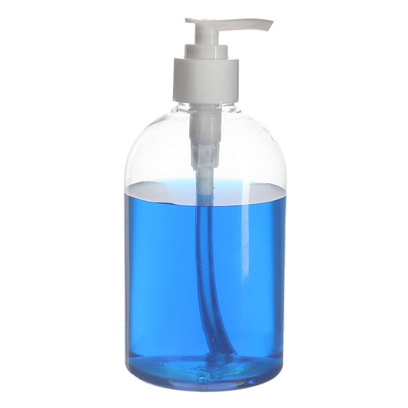 500ml Clear PET Plastic Boston Round Bottle with 28/410 Neck - Image 2