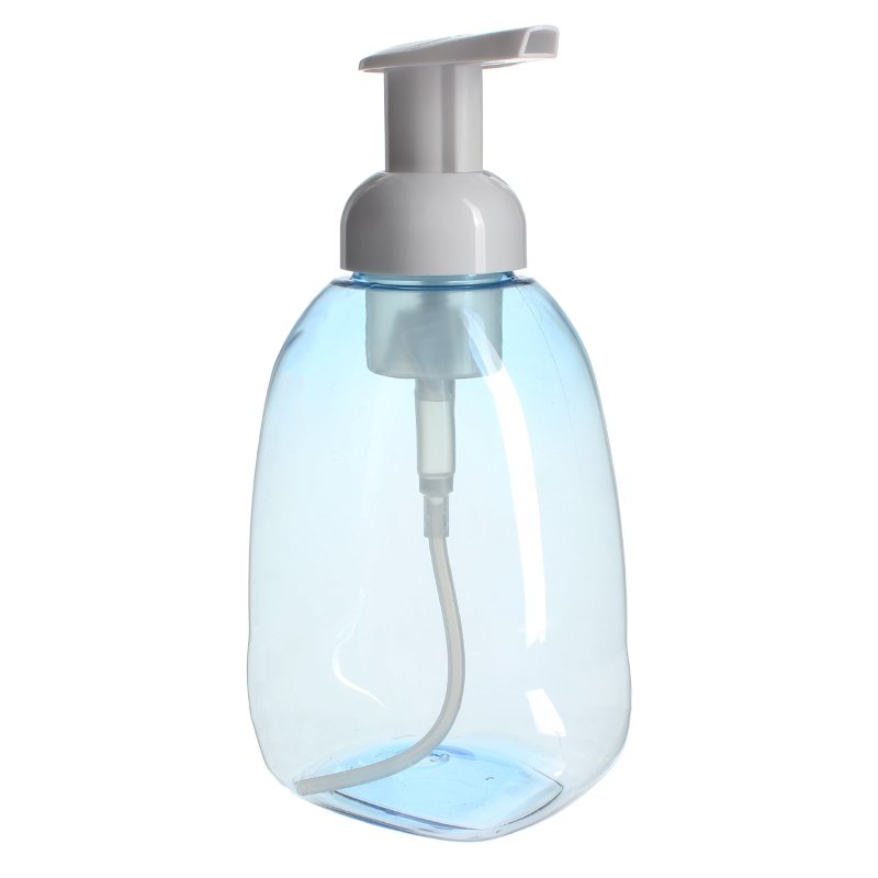 Liquid Hand Soap Foam Dispenser, 500ml, PET, Blue, Oval, 40mm