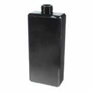 500ml Black Square PETG Plastic Bottle with 28/410 Neck