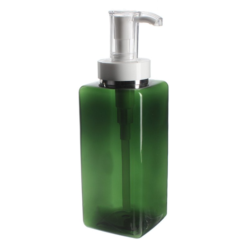 600ml/20oz Gradient Color Square PET Plastic Bottle with 32/410 Neck - Image 3