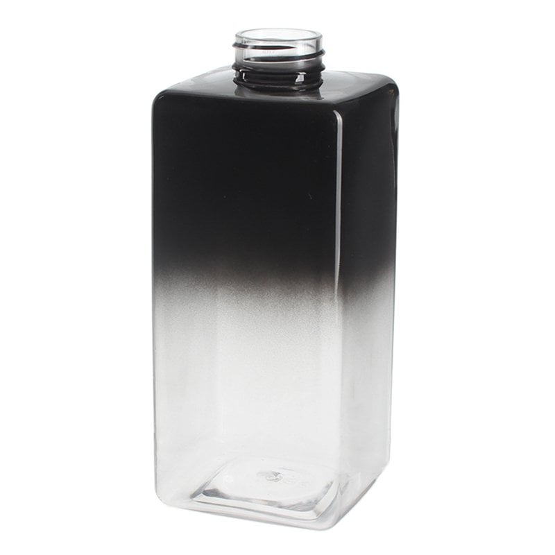 600ml/20oz Gradient Color Square PET Plastic Bottle with 32/410 Neck - Image 2