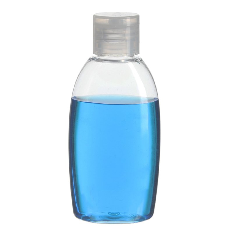 60ml/2oz Clear Oval PET Plastic Bottle with 20/410 Neck - Image 3