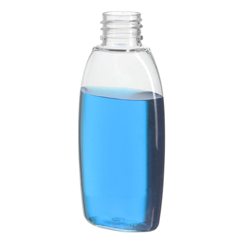60ml/2oz Clear Oval PET Plastic Bottle with 20/410 Neck