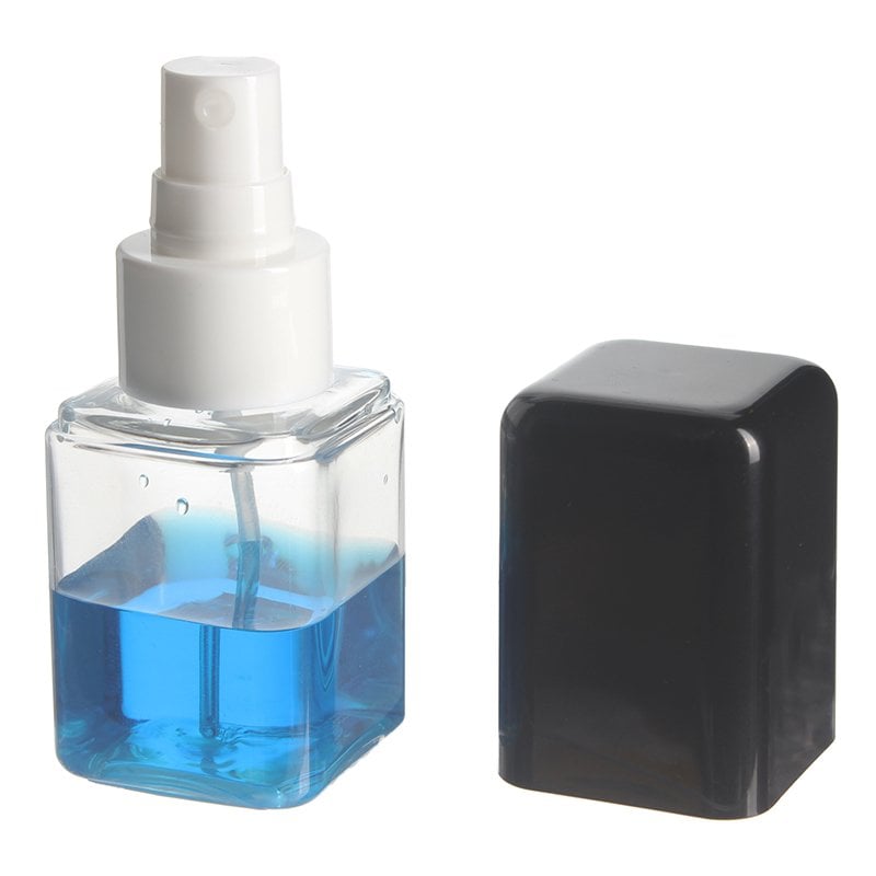 60ml/2oz Clear Square PET Plastic Bottle with 24/410 Neck - Image 2