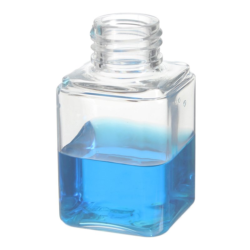 60ml/2oz Clear Square PET Plastic Bottle with 24/410 Neck - Image 3