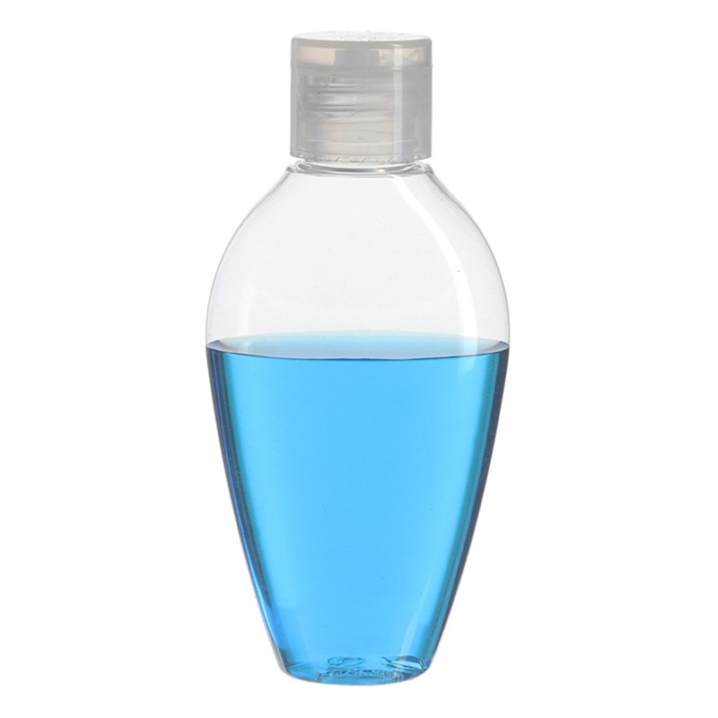 60ml/2oz Clear Oval PET Plastic Bottle with 20/410 Neck - Image 3
