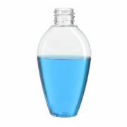 60ml/2oz Clear Oval PET Plastic Bottle with 20/410 Neck