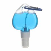 60ml/2oz PETG Plastic Heart Shaped Hand Sanitizer Tottle Bottle with 20/410 Neck & Carabiner