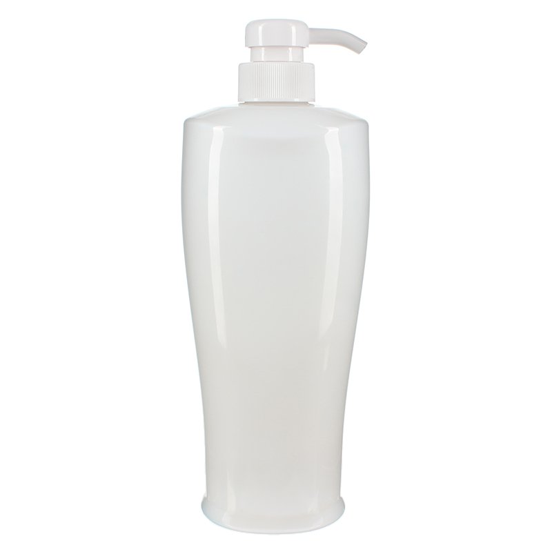 650ml White PET Plastic Oval Bottle with 32/410 Neck - Image 2