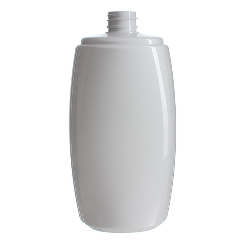 750ml/25oz White PET Plastic Bottle with 28/410 Neck