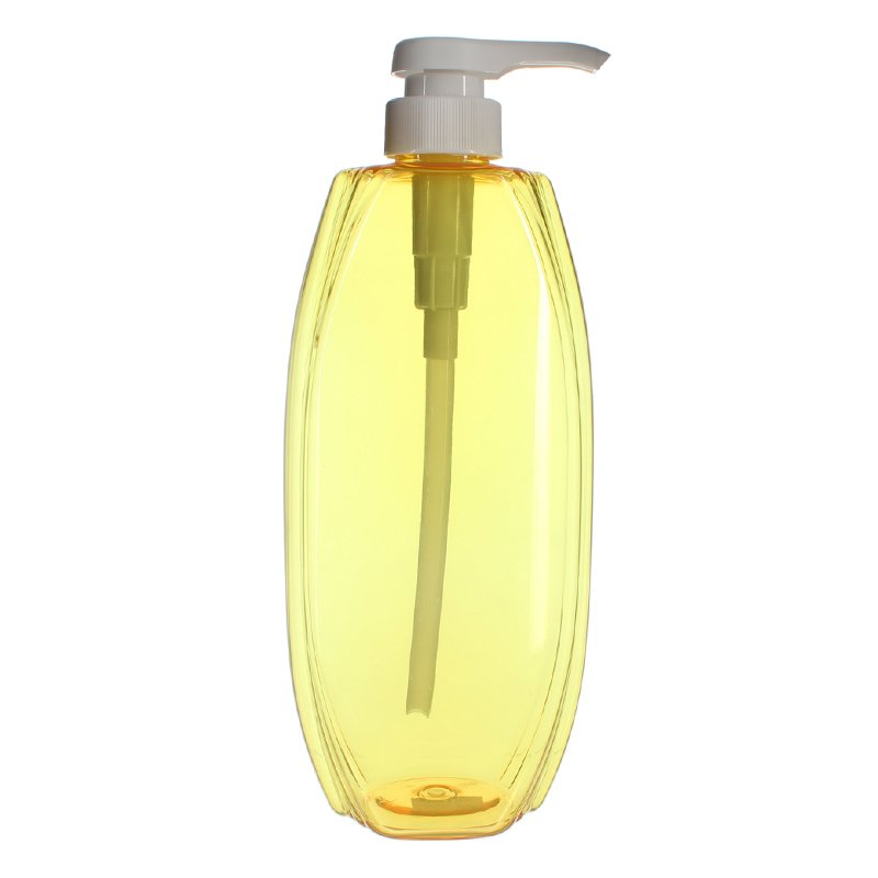 780ml/26oz Clear Yellow PET Plastic Bottle with 32/410 Neck - Image 3
