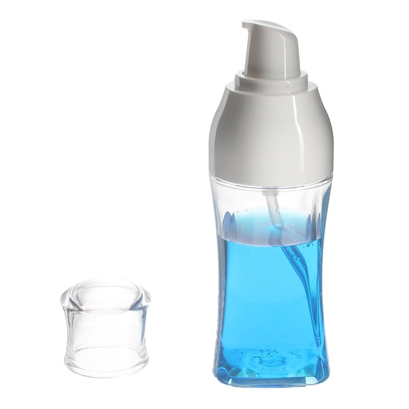 80ml Clear Square PET Plastic Bottle with 24/410 Neck - Image 2
