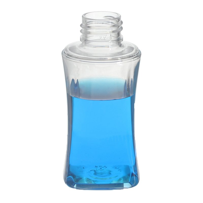 80ml Clear Square PET Plastic Bottle with 24/410 Neck - Image 3
