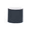 15/415 Black PP Plastic Smooth Plain Screw Top Cap with PE Foam Liner