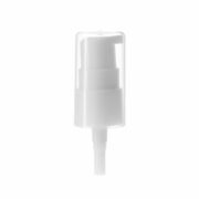 18mm Lotion Pump, Small 18-410, White, Smooth, Full Overcap, 0.6cc Output - KIWL Plastic