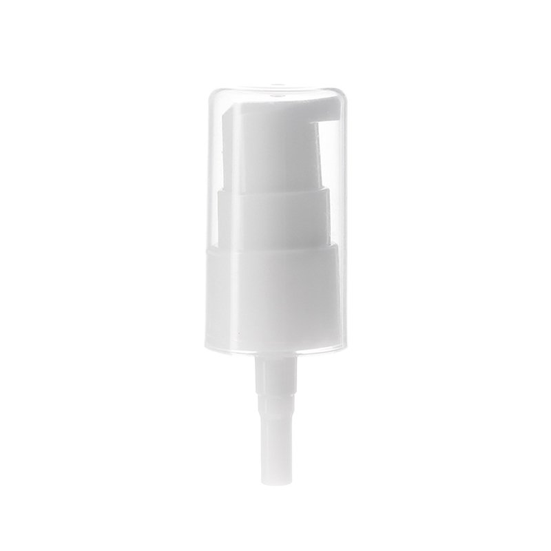 18mm Lotion Pump, Small 18-410, White, Smooth, Full Overcap, 0.6cc Output - KIWL Plastic