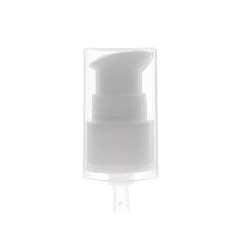 Plastic Treatment Pump, 20-410, Smooth, White, Clear Hood, 0.25ml Output