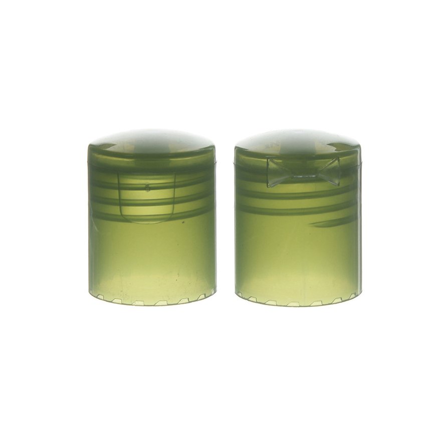 22/415 Green PP Plastic Smooth Flip Top Cap - Image 2
