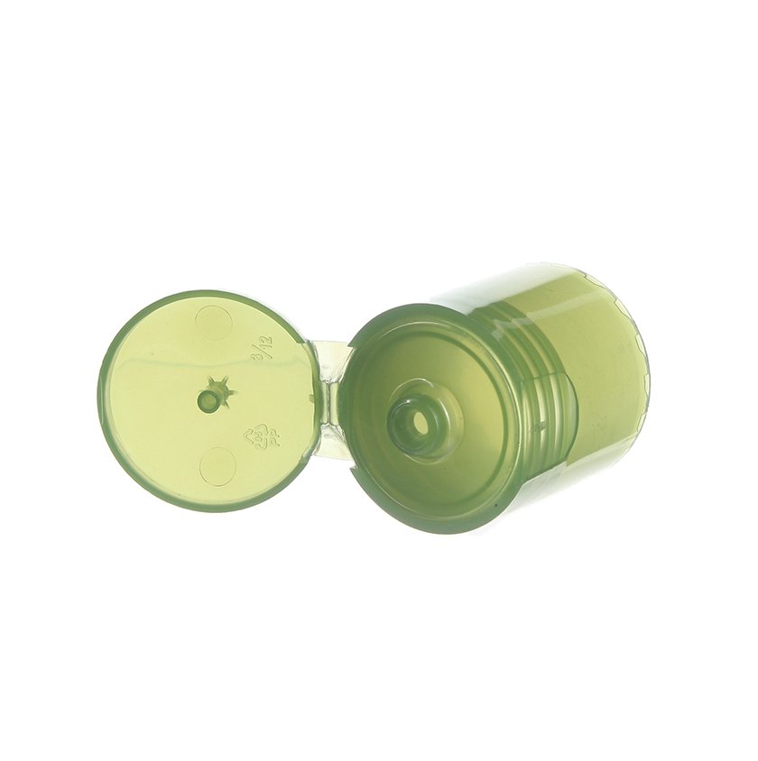 22/415 Green PP Plastic Smooth Flip Top Cap - Image 4