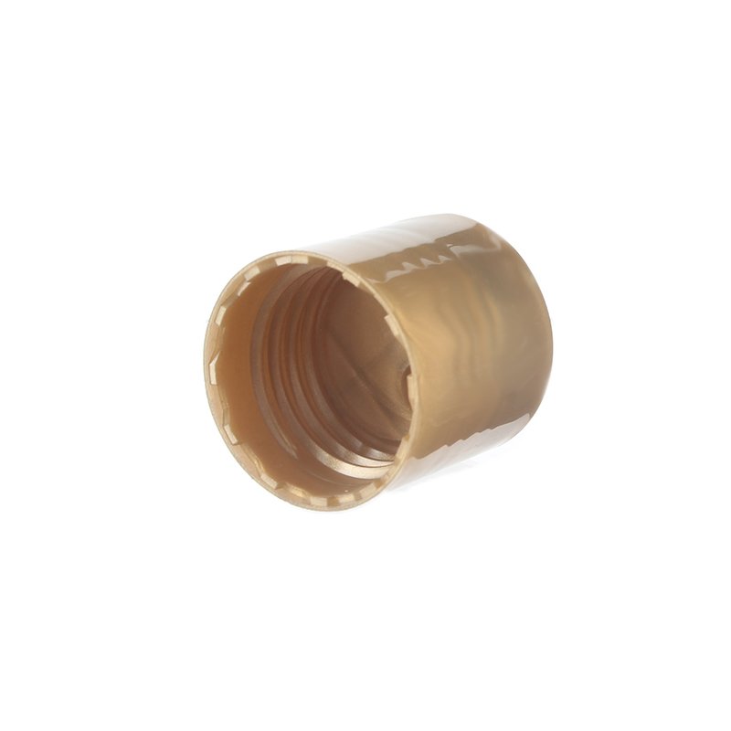 24/410 Gold/White PP Plastic Smooth Disc Top Cap - Image 3