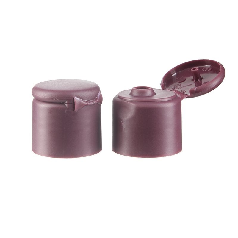 24/410 Red PP Plastic Smooth Flip Top Cap