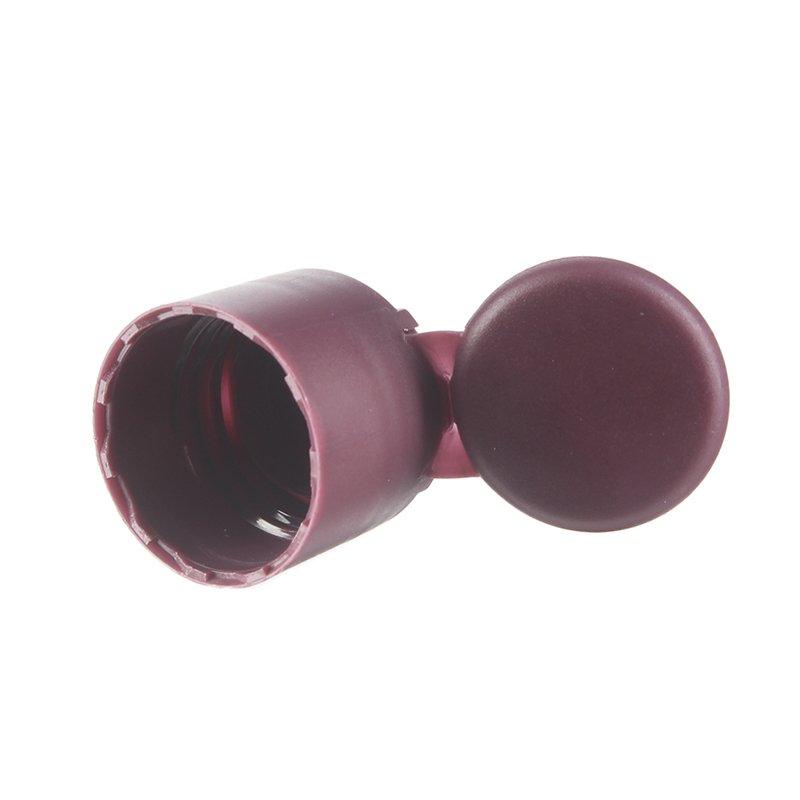 24/410 Red PP Plastic Smooth Flip Top Cap - Image 3