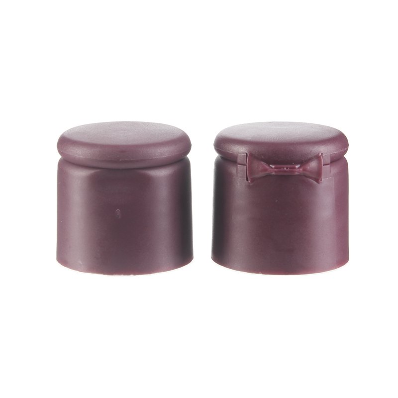 24/410 Red PP Plastic Smooth Flip Top Cap - Image 2