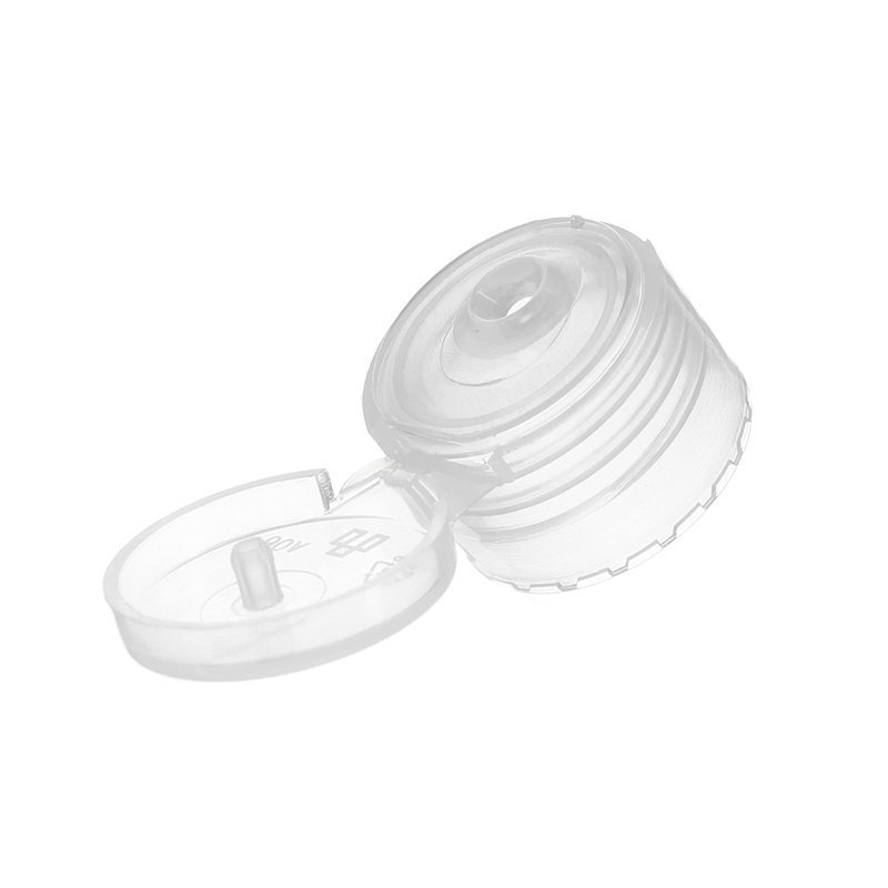 24/410 Clear PP Plastic Smooth Flip Top Cap - Image 4