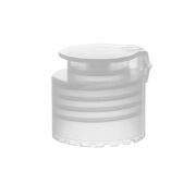24/410 Clear PP Plastic Smooth Flip Top Cap