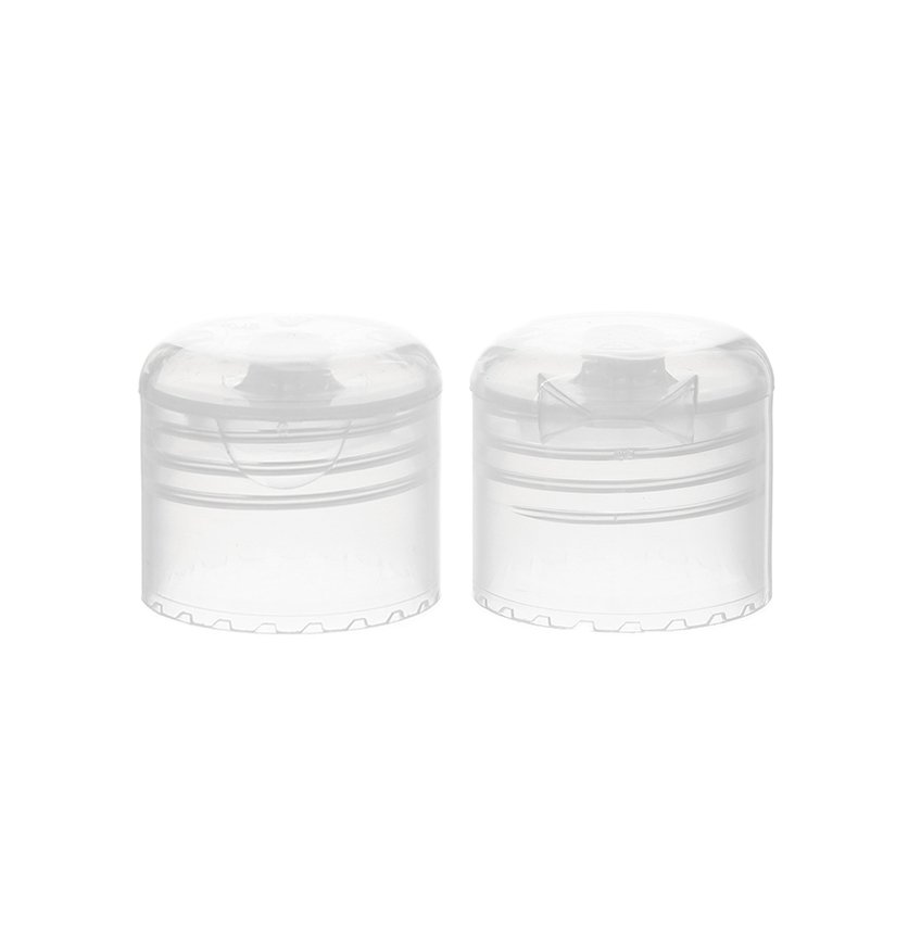 24/410 Clear PP Plastic Smooth Flip Top Cap - Image 2