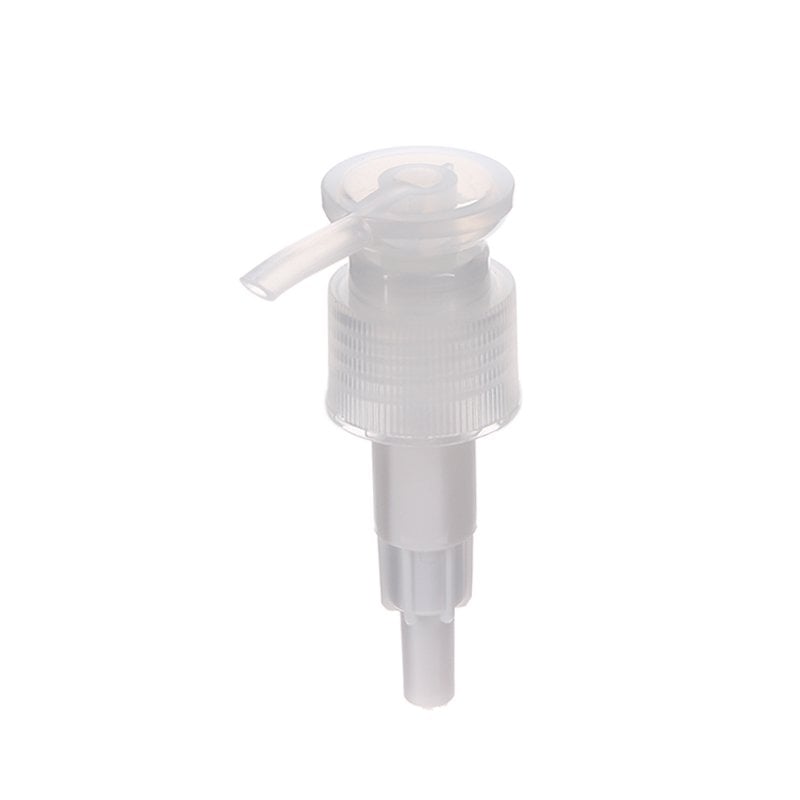 24/410 Clear/White PP Ribbed Twist Lock Down Lotion Pump - Image 3