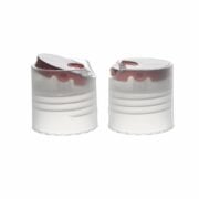 24/410 Clear/Brown PP Plastic Smooth Disc Top Cap