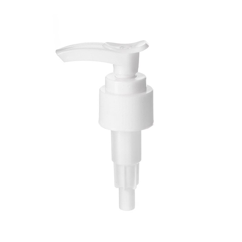 24-410 Dispensing Pump for Lotion, Lock Down, Ribbed, White, 2ml Output - KIWL Plastic