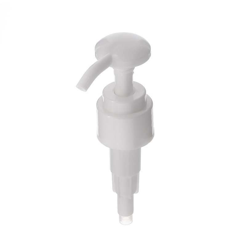 24-410 Lotion Pump, Smooth, Lock Down, 2ml Output, White - top view - KIWL Plastic