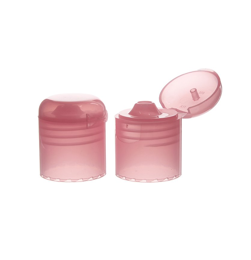 24/415 Clear Red PP Plastic Smooth Flip Top Cap