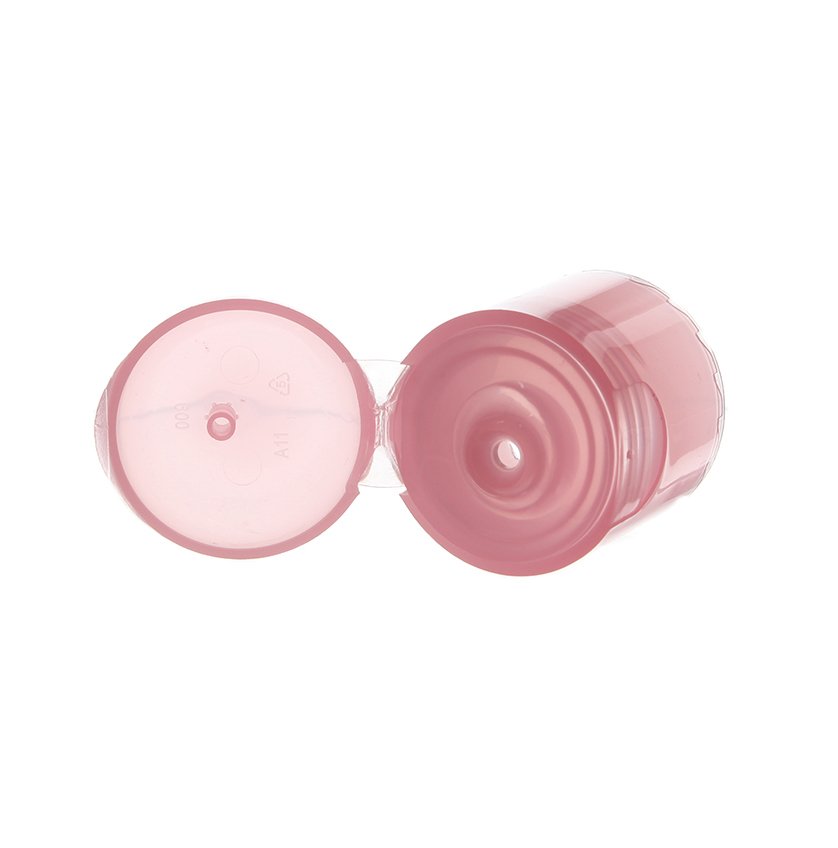 24/415 Clear Red PP Plastic Smooth Flip Top Cap - Image 4